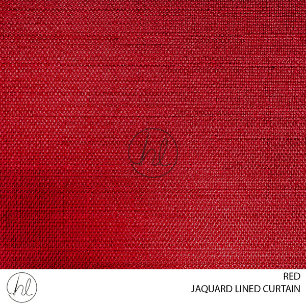 JACQUARD READY-MADE LINED CURTAIN (LZ-12) (RED) (230X223CM)