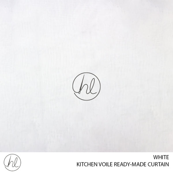KITCHEN VOILE READY-MADE CURTAIN (LN) (WHITE) (250X120CM)