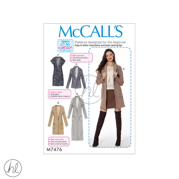 MCCALL'S PATTERNS  (M7476)