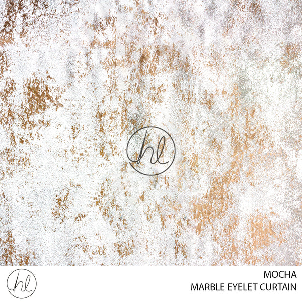 EYELET READY-MADE CURTAIN (MARBLE) (MOCHA) (225X220CM)