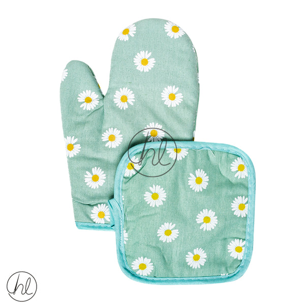 Oven Glove Set (ABY-5243) (Green)