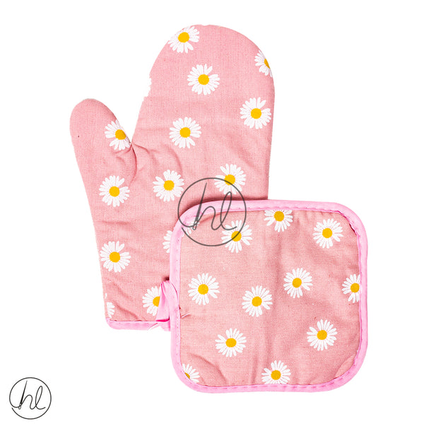 Oven Glove Set (ABY-5243) (Pink)