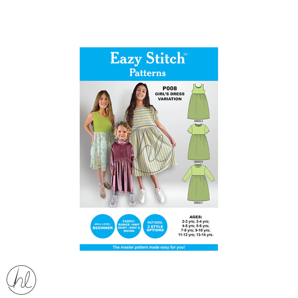 Eazy Stitch Patterns - Girl's Dress Variation P008