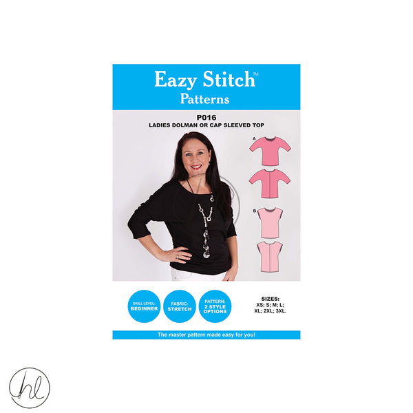 Eazy Stitch Patterns - Ladies Dolman Or Cap Sleeved Top 	P016