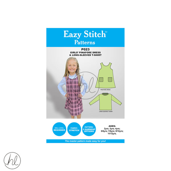 Eazy Stitch Patterns - Gilrs' Pinafore Dress & Long Sleeved T-Shirt 	P023