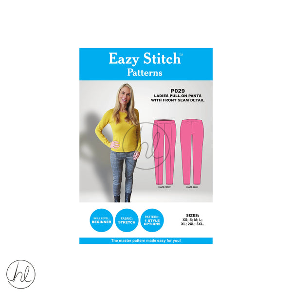 Eazy Stitch Patterns - Ladies Pull-On Pants With Front Seam Details 	P029