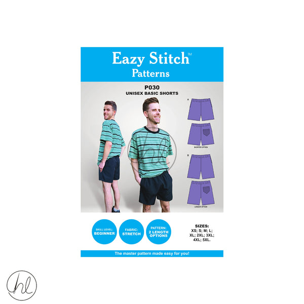 Eazy Stitch Patterns -  Unisex Basic Shorts 	P030