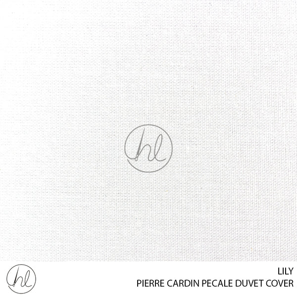 PERCALE DUVET COVER (LILY) (WHITE) (KING)