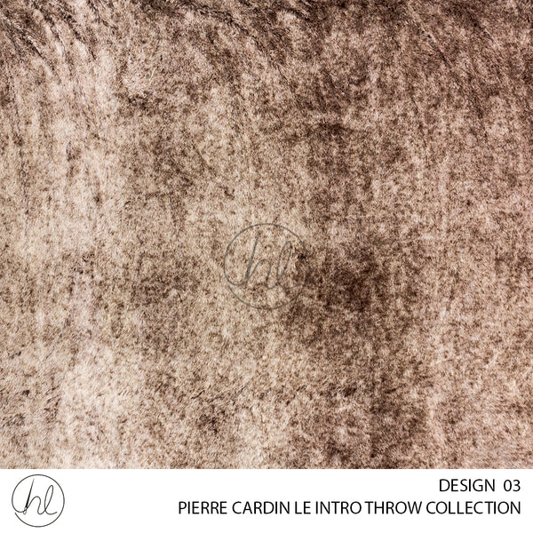 PIERRE CARDIN FAUX FUR SHERPA THROW (LE INTRO) (DESIGN 03) (150X200CM) (2 FOR 500)