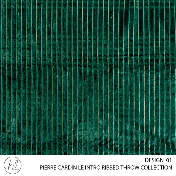 PIERRE CARDIN RIBBED THROW (LE INTRO) (TEAL) (180X200CM) (2 FOR 450)