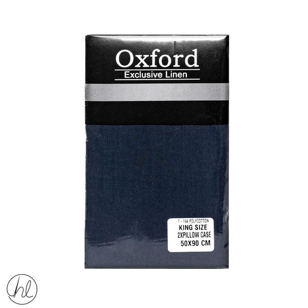 Oxford Pillow Cases (King) (Moroccan Blue ) (50x90cm)