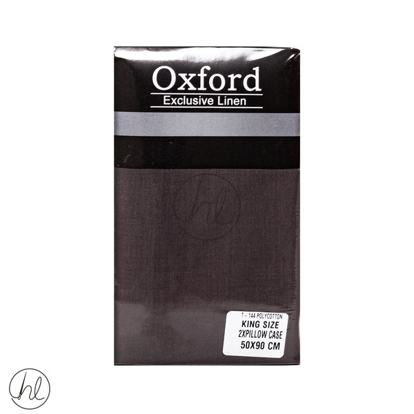 Oxford Pillow Cases (King) (Rock Choc) (50x90cm)