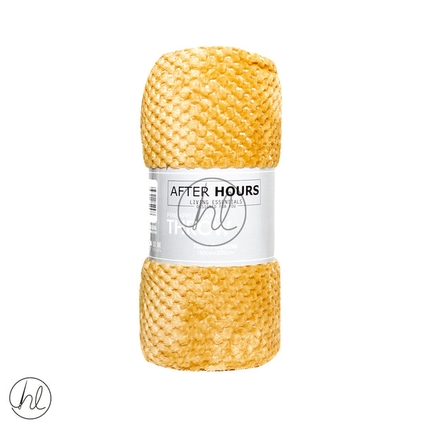 Pineapple Flannel Throw (Assorted) (Yellow) (150x200cm)