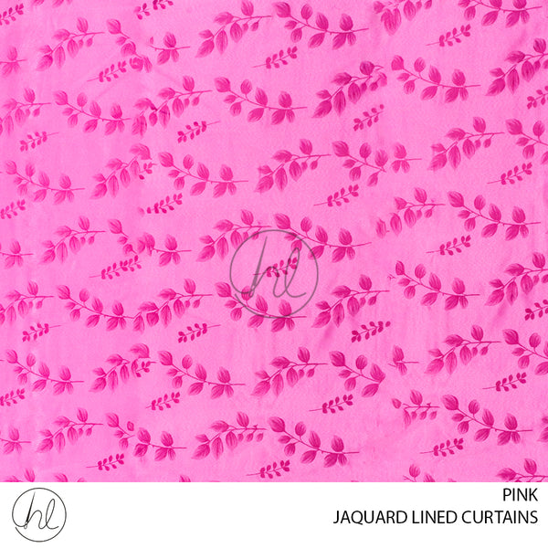 JACQUARD LINED CURTAIN (LZ) (PINK) (230X218)