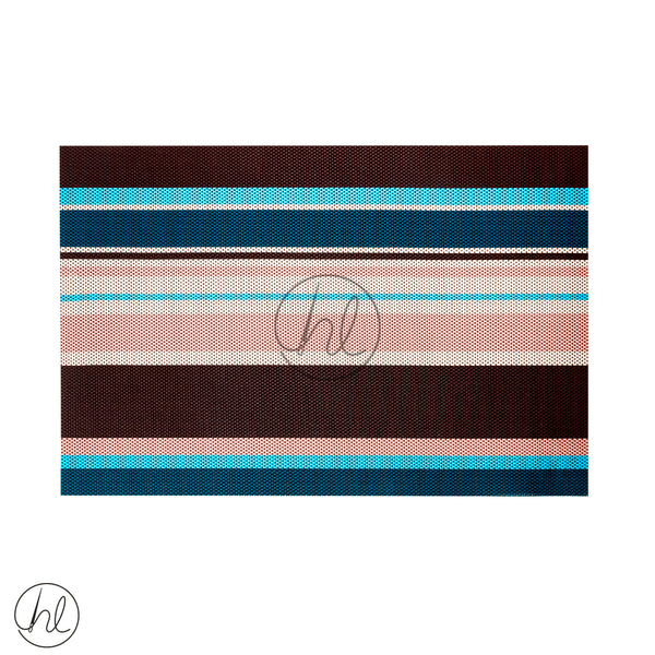 RECTANGLE PLACE MAT (ABY-2356) (BROWN/PINK/BLUE)