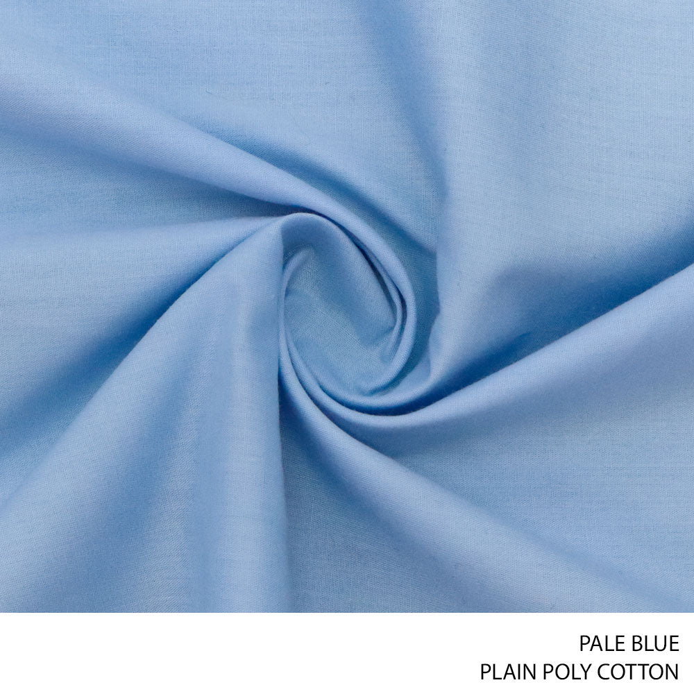 Plain Poly Cotton 112cm Pale Blue Roll 001 – Habby And Lace