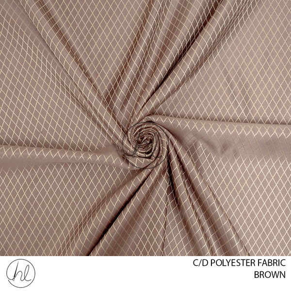 C/D Polyester Fabric (4302 CP)	(280CM)(Brown)