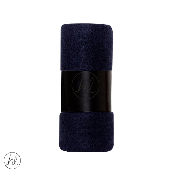 Polar Fleece Throw (Navy) (125x150cm)