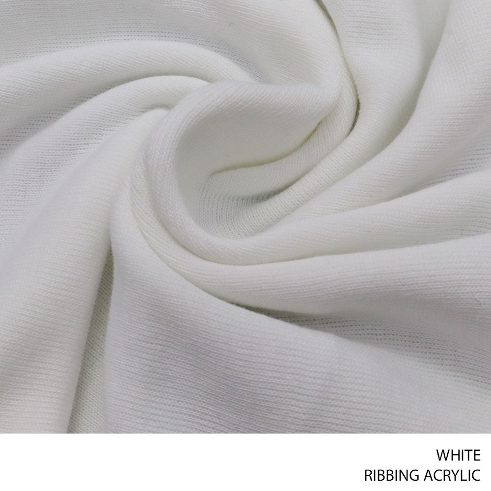 Ribbing Acrylic Fabric White – Habby And Lace