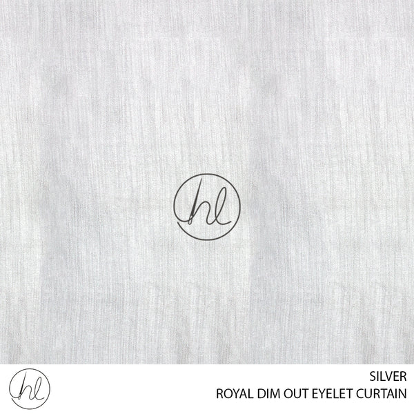 EYELET READY-MADE CURTAIN (ROYAL DIM OUT) (SILVER) (225X220CM)