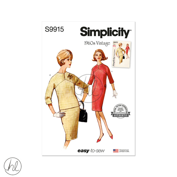 Simplicity Patterns S9915