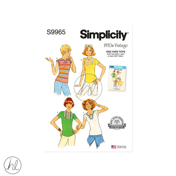 Simplicity Patterns  S9965