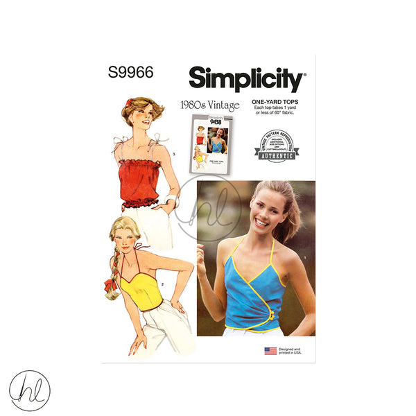 Simplicity Patterns S9966