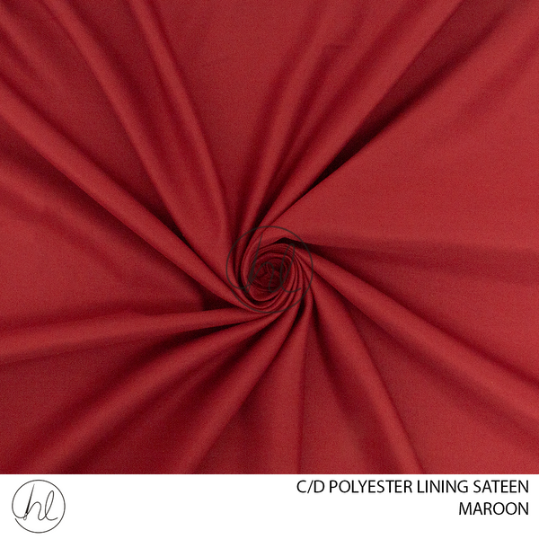 C/D Polyester Lining Sateen (335 CI)(280cm)	(Maroon)