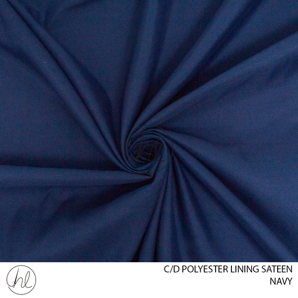 C/D Polyester Lining Sateen (338 CI)(280cm)(Navy)