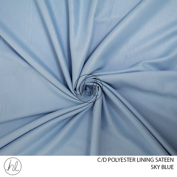 C/D Polyester Lining Sateen (337 CI)	(280cm)	(Sky Blue)