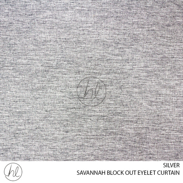 EYELET READY-MADE CURTAIN (SAVANNAH BLOCK OUT) (SILVER) (225X250CM)