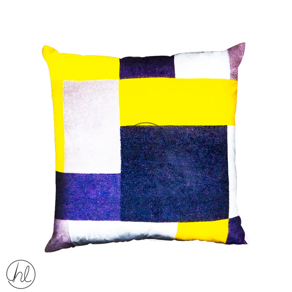 PRINTED SCATTER CUSHION (DESIGN 03) (YELLOW) (60X60CM)
