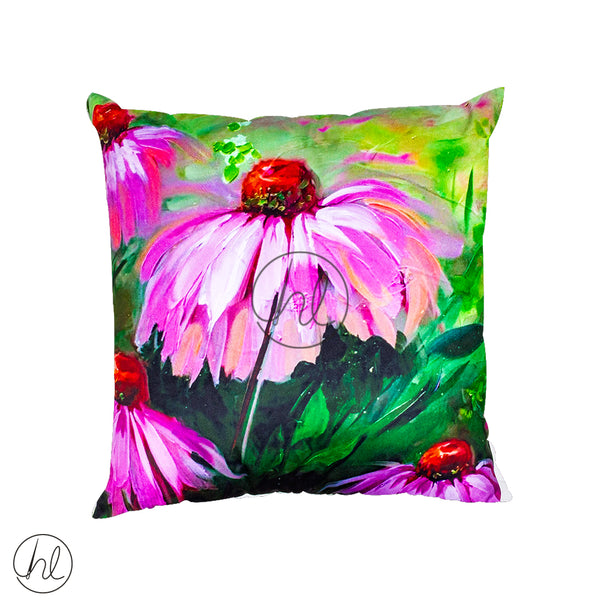 PRINTED SCATTER CUSHION (DESIGN 07) (PINK) (60X60CM)