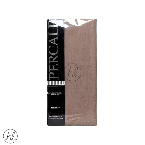 Polycotton Flat Sheet (200T) (Mocha) (3/4)