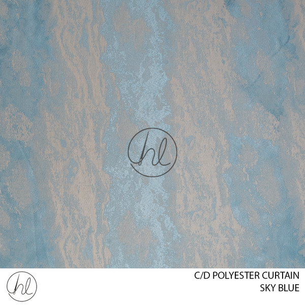 C/D Polyester Curtain (JY 37 CP) (280cm) (Sky Blue)