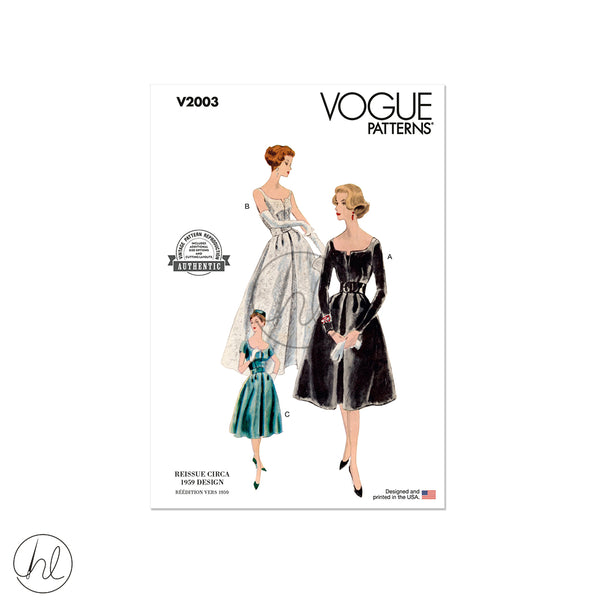 VOGUE PATTERN 	V2003