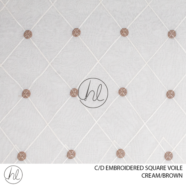 C/D Voile Embroidered Square