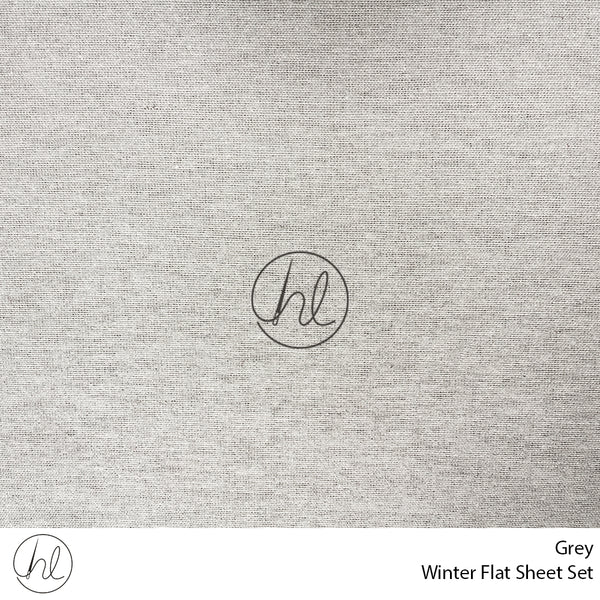 Winter Flat Sheet (LS) (Grey) (Double)