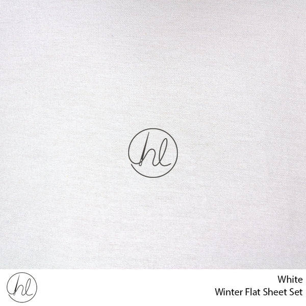 Winter Flat Sheet (LS) (White) (Queen)
