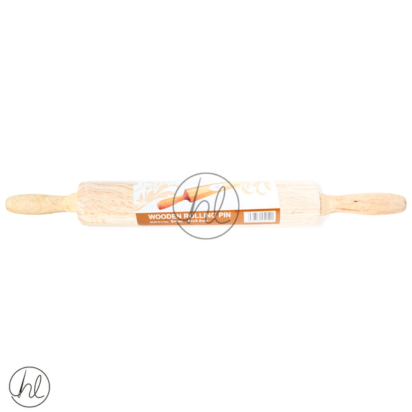 WOODEN ROLLING PIN	(ABY-1584) (LIGHT BEIGE)