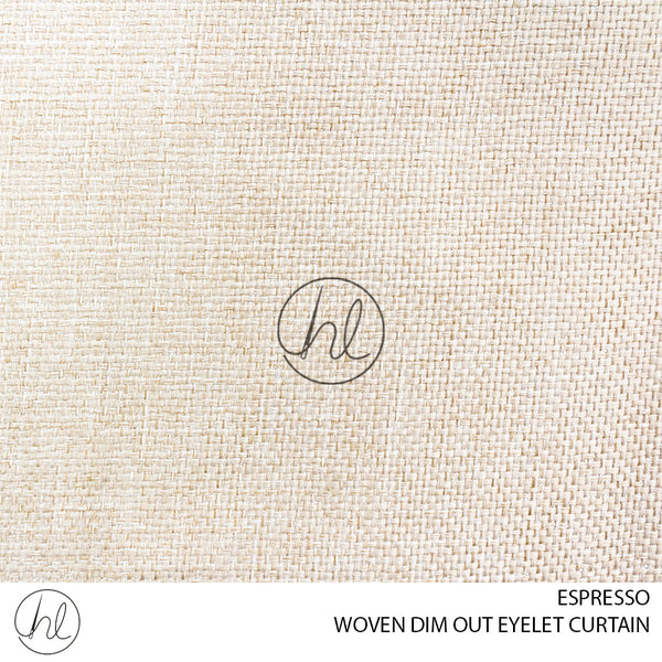 EYELET READY-MADE CURTAIN (WOVEN DIM OUT) (ESPRESSO) (225X250CM)