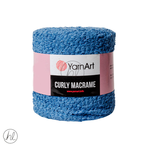 YARN ART CURLY MACRAME   (500G) (SAXE BLUE)