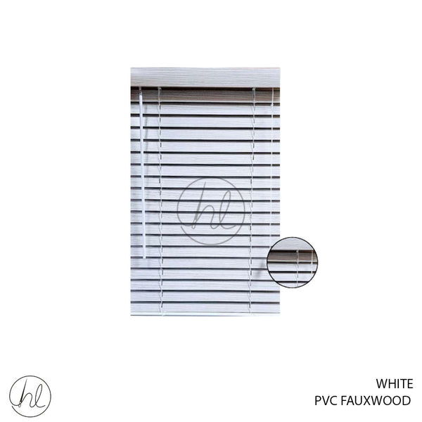 BLIND PVC FAUXWOOD 50MM WHITE 60X90