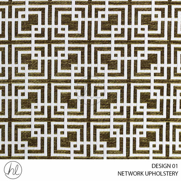 NETWORK UPHOLSTERY (DESIGN 01) (140CM) (PER M) CHARTEUSE