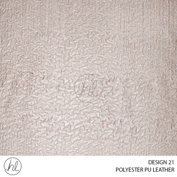 POLYESTER PU LEATHER (DESIGN 21) (140CM) (PER M) TAUPE