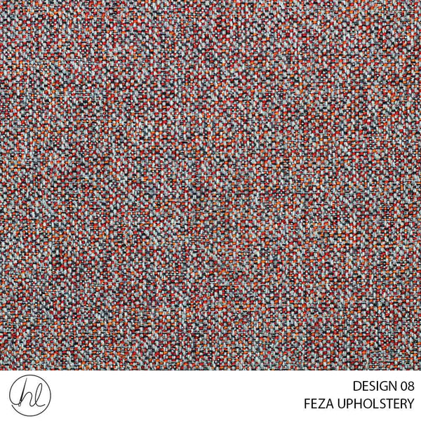 FEZA UPHOLSTERY (DESIGN 08) (140CM) (PER M) RED/GREY