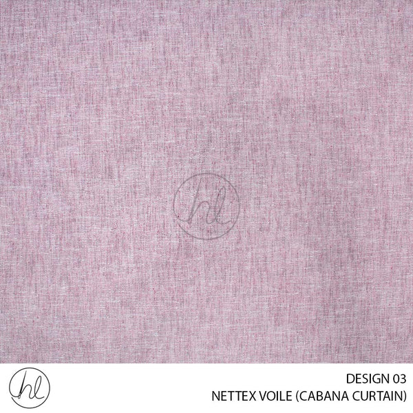 NETTEX VOILE (CABANA CURTAIN) (DESIGN 03) (280CM) (PER M) LILAC