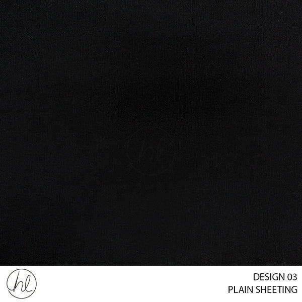PLAIN SHEETING (DESIGN 03) (230CM) (PER M) BLACK