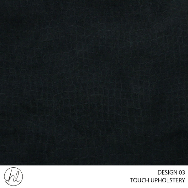 TOUCH UPHOLSTERY (DESIGN 03) (140CM) (PER M) ONYX