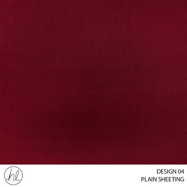 PLAIN SHEETING (DESIGN 04) (235CM) (PER M) RED
